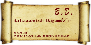 Balassovich Dagomér névjegykártya